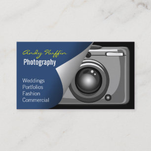 Carte De Visite mod bleu Photoraphy, appareil-photo