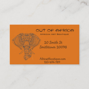 Carte De Visite Mode africaine d'Africain de magasin de boutique