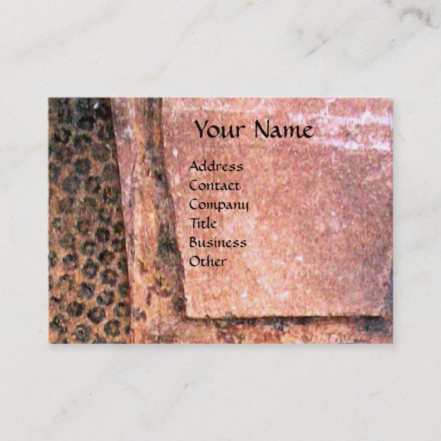 Carte De Visite MODE & BEAUTÉ DE MONOGRAM D'ÉGYPTE ANTIQUE, rose (Devant)