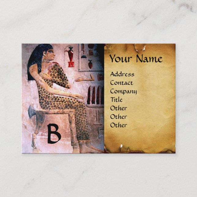 CARTE DE VISITE MODE & BEAUTÉ /PARC MONOGRAM ÉGYPTE ANTIQUE (Devant)