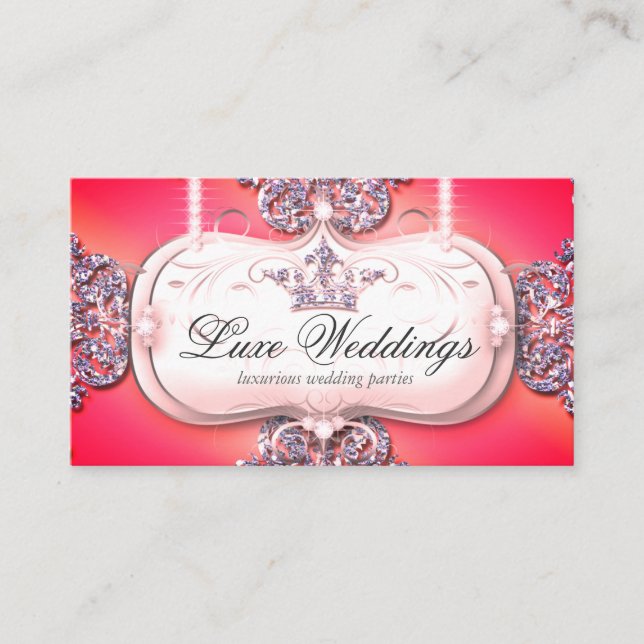 Carte De Visite Mode Bijoux Mariage élégant Parties scintillant de (Devant)