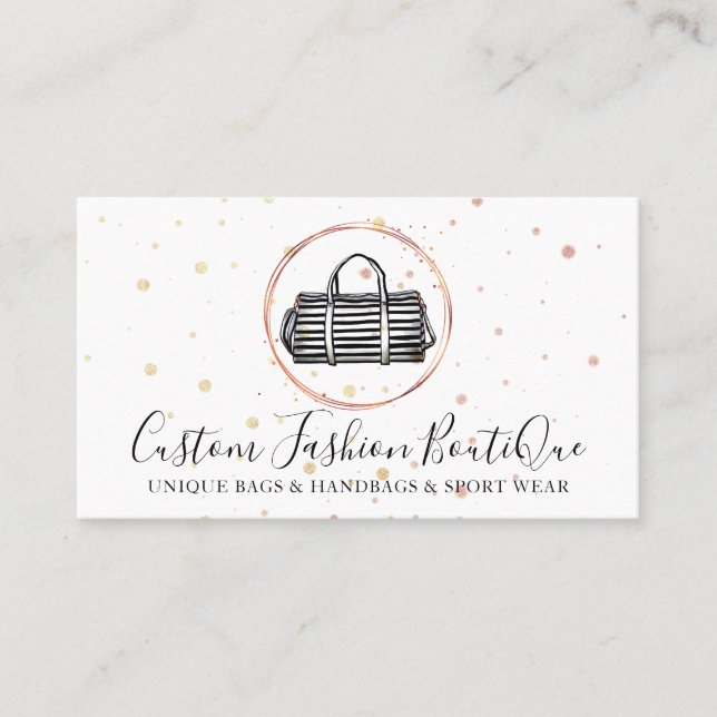 Carte De Visite Mode Boutique Girl Porte-monnaie sac (Devant)