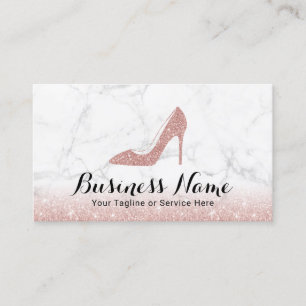 Carte De Visite Mode Chaussures haute-hauteur Rose Gold Parties sc