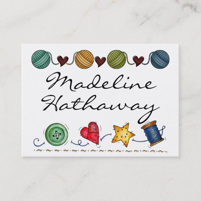 Carte De Visite Mode/couture/Tricot (Devant)