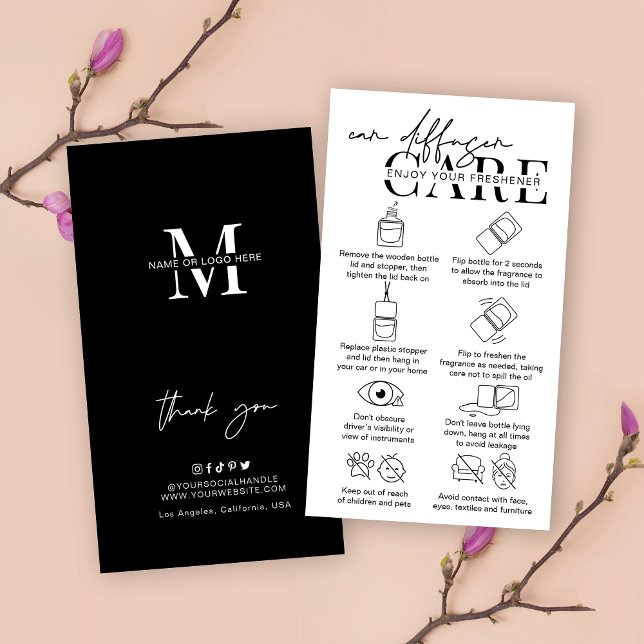 Carte De Visite Mode d'emploi moderne pour les Diffuseurs (Créateur téléchargé)