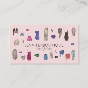 Carte De Visite Mode Design Styliste Coudre des vêtements sur mesu