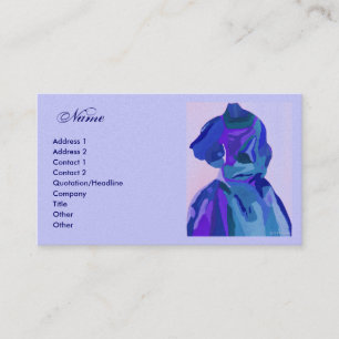 Carte De Visite Mode Designer Blue Dress I