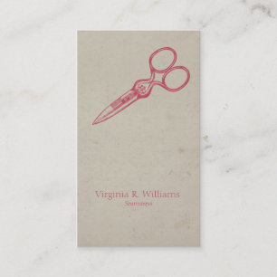 Carte De Visite Mode vintage d'ouvrière couturière de Sissors