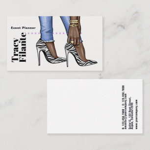 Carte de visite mode zèbre Glam Chic