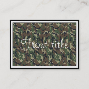 Carte De Visite Modèle Arrière - plan de Woodland Camouflage