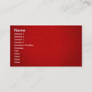 CARTE DE VISITE MODÈLE ARRIÈRE - PLAN MATRIX DI DE LA GRILLE ROUGE