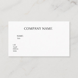 CARTE DE VISITE MODÈLE BASIC