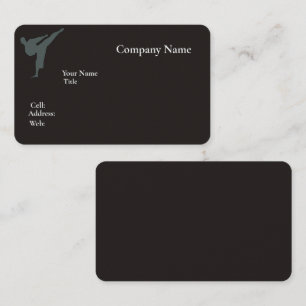 Carte de visite Modèle blanc de base avec bleu
