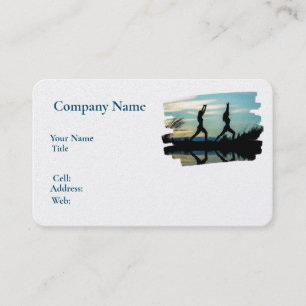 Carte de visite Modèle blanc de base, yoga