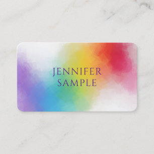 Carte De Visite Modèle couleur arc-en-ciel moderne personnalisé