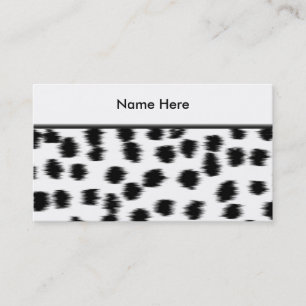 Carte De Visite Modèle dalmatien noir et blanc d'impression