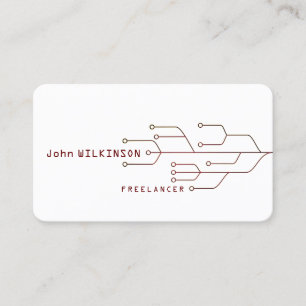 Carte De Visite Modèle d'art de la technologie numérique