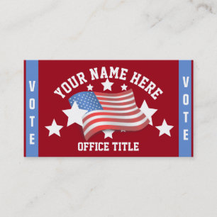Carte de visite Modèle de campagne patriotique