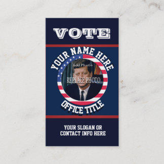 Carte De Visite Modèle de campagne politique personnalisé