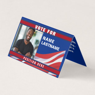 Carte De Visite Modèle de campagne politique personnalisé