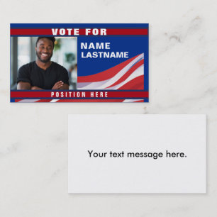 Carte De Visite Modèle de campagne politique personnalisée