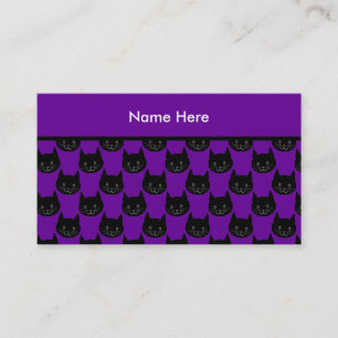 Carte De Visite Modèle de chat noir