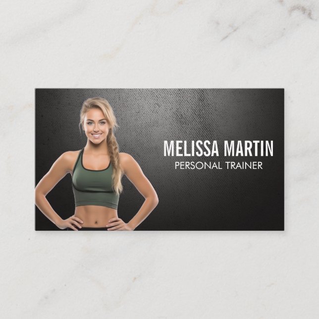 Carte De Visite Modèle de condition physique | Formateur personnel (Devant)