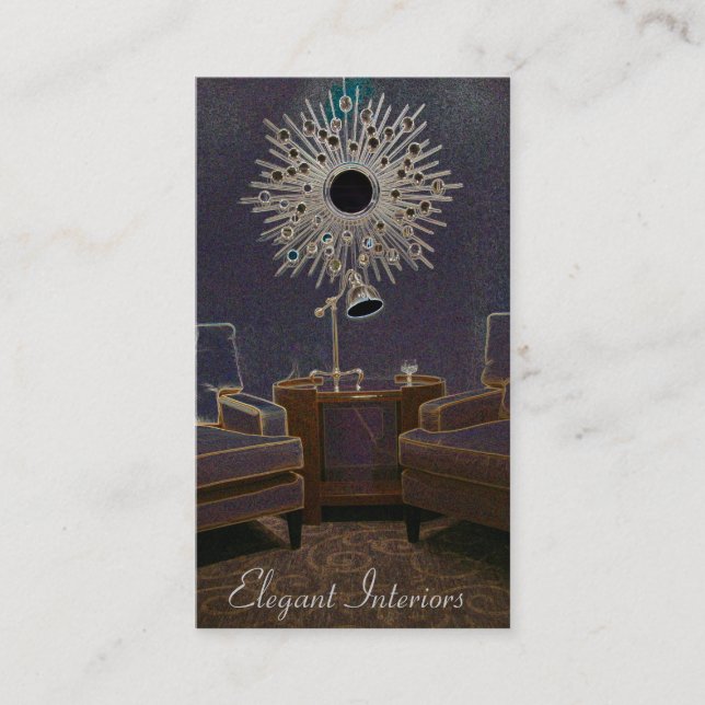 Carte De Visite Modèle de design d'intérieur/carte de visite de (Devant)