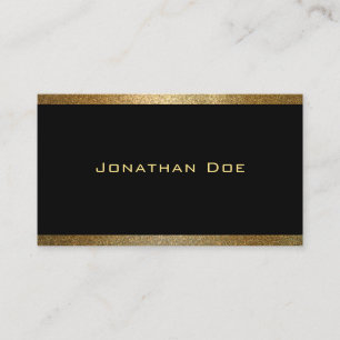 Carte De Visite Modèle de design moderne élégant Black Gold