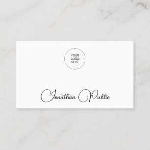 Carte De Visite Modèle de logo d'entreprise personnalisé ici
