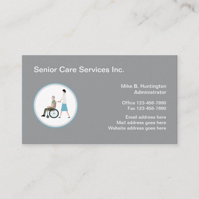 Carte De Visite Modèle de logo Médicale des services de soins aux  (Devant)