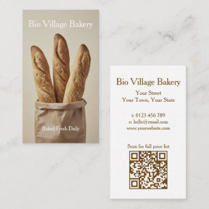 Carte De Visite Modèle de photo de boulangerie / pain