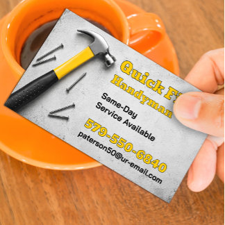 Carte De Visite Modèle de services de réparation à domicile le jou