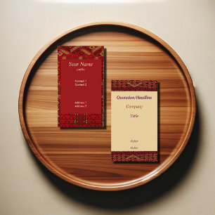 Carte De Visite Modèle de tapis tribal turkmène