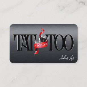 Carte De Visite Modèle de tatouage puissant, voiture d'affaires 3,