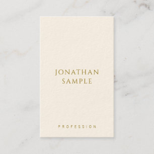 Carte De Visite Modèle de texte Gold personnalisé Moderne Élégant 