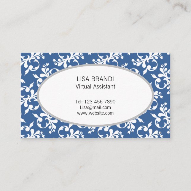 Carte de visite Modèle décoratif à motifs floraux (Devant)