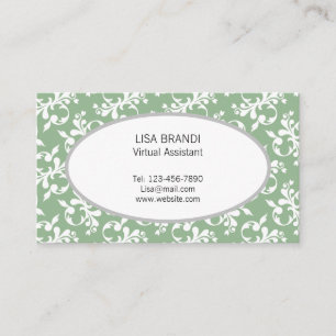 Carte de visite Modèle décoratif à motifs floraux