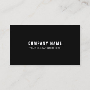 Carte De Visite Modèle d'entreprise simple noir et blanc élégant