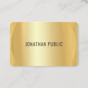 Carte De Visite Modèle d'or Faux Gold personnalisé et moderne