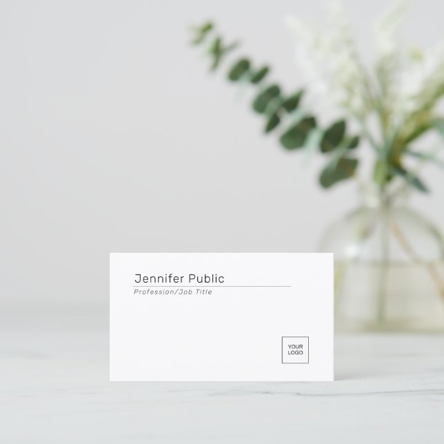 Carte De Visite Modèle du logo de l'entreprise moderne personnalis (Debout devant)