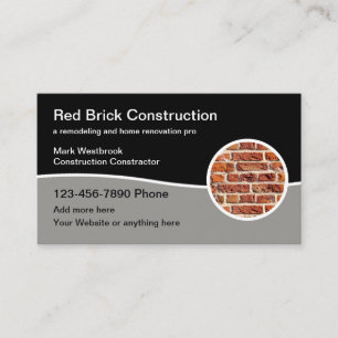 Carte De Visite Modèle éditable de constructeur de construction mo
