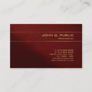 Carte De Visite Modèle élégant de luxe perle or et rouge
