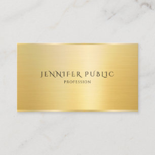 Carte De Visite Modèle élégant Faux Gold Gloss