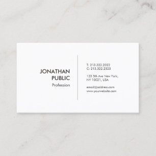 Carte De Visite Modèle élégant minimaliste professionnel modern