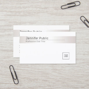 Carte De Visite Modèle élégant moderne professionnel aspect argent