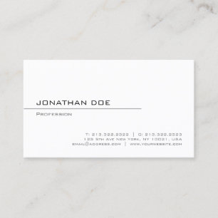 Carte De Visite Modèle élégant professionnel moderne simple