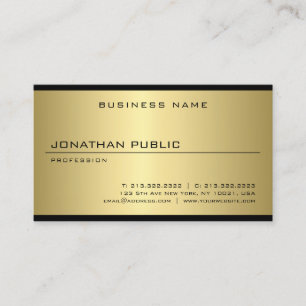 Carte De Visite Modèle Faux Gold Modern Glamor simple personnalisé