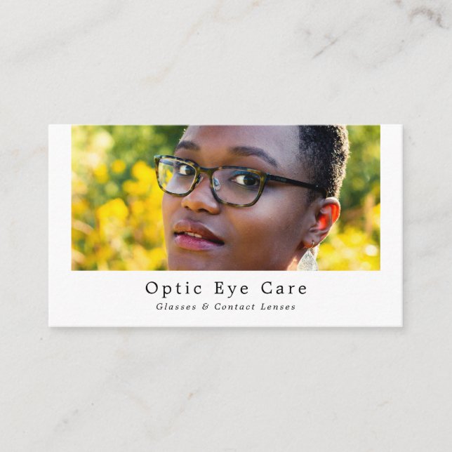 Carte De Visite Modèle féminin, Opticien, Praticien Technique (Devant)