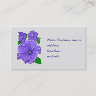 Carte De Visite Modèle floral de pétunia pourpre